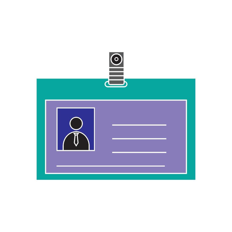Identity card icon vector