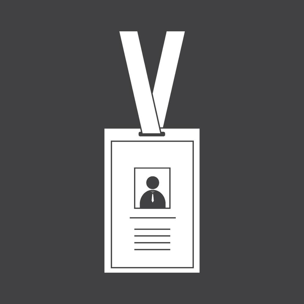 Identity card icon vector