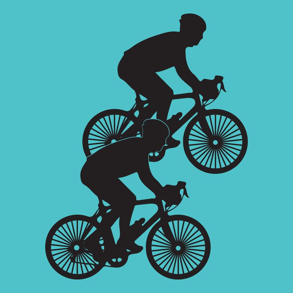 Cycling sport icon vector