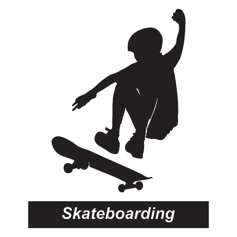 Skateboard sport icon vector