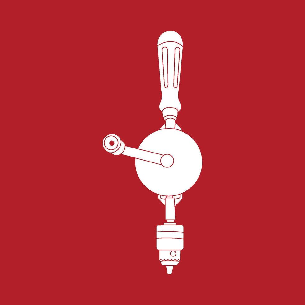 Wood drill icon vector