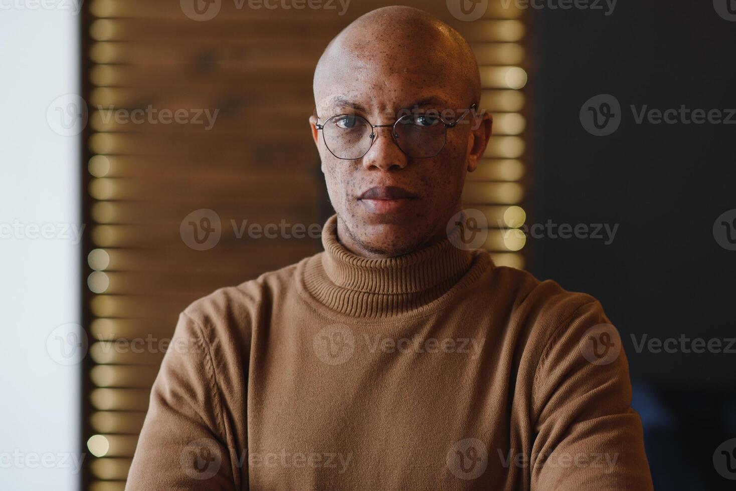Close up portrait of african american man. photo