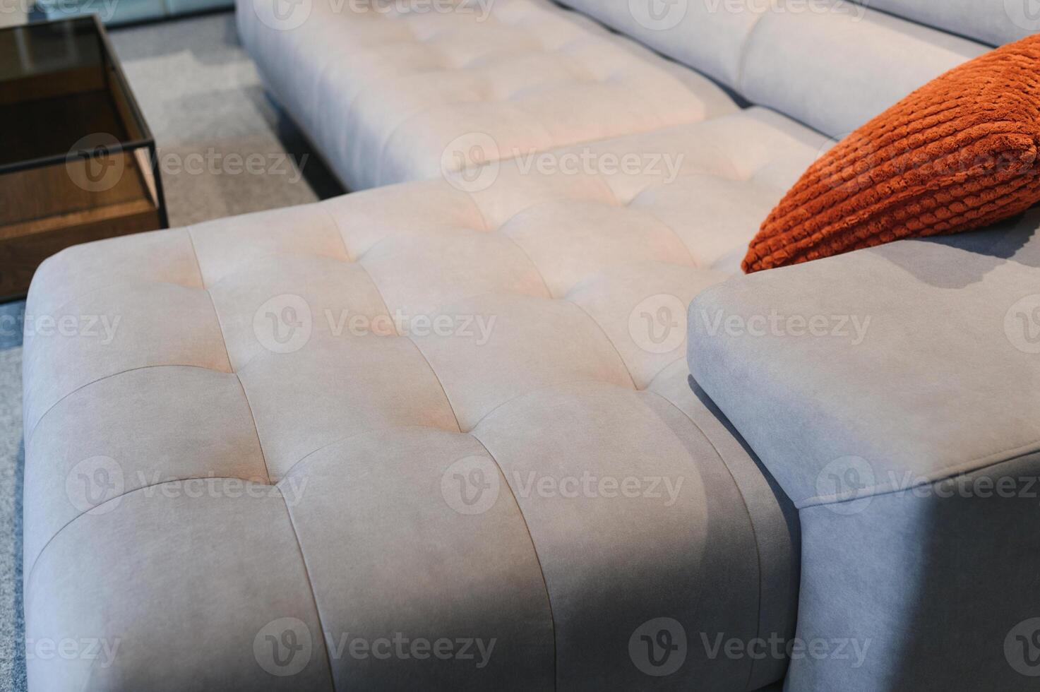 Interior of furniture salon shopping room with sofas photo