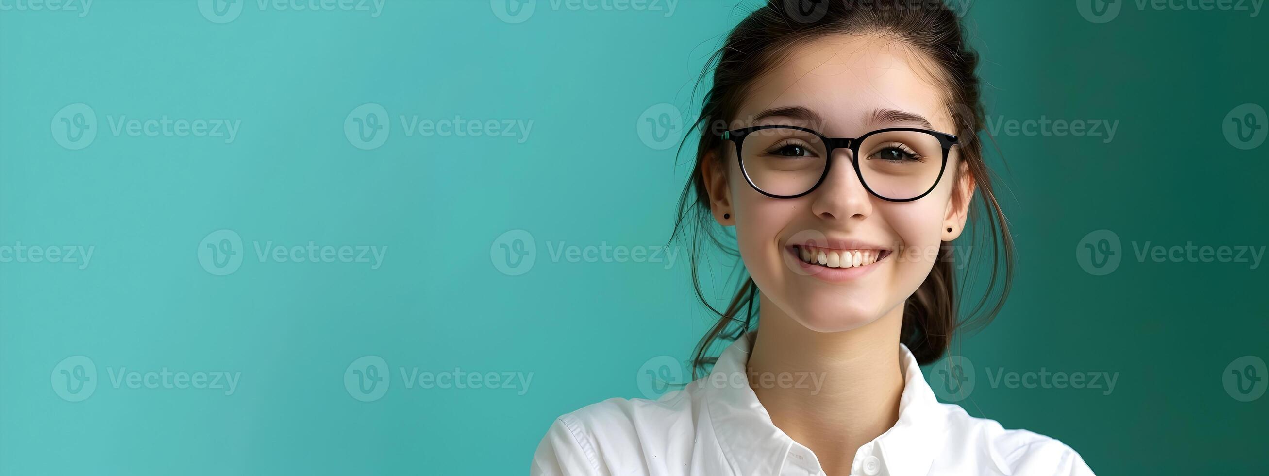 Young Teaching Assistants Inspiring Work on Color Background Education and Guidance photo