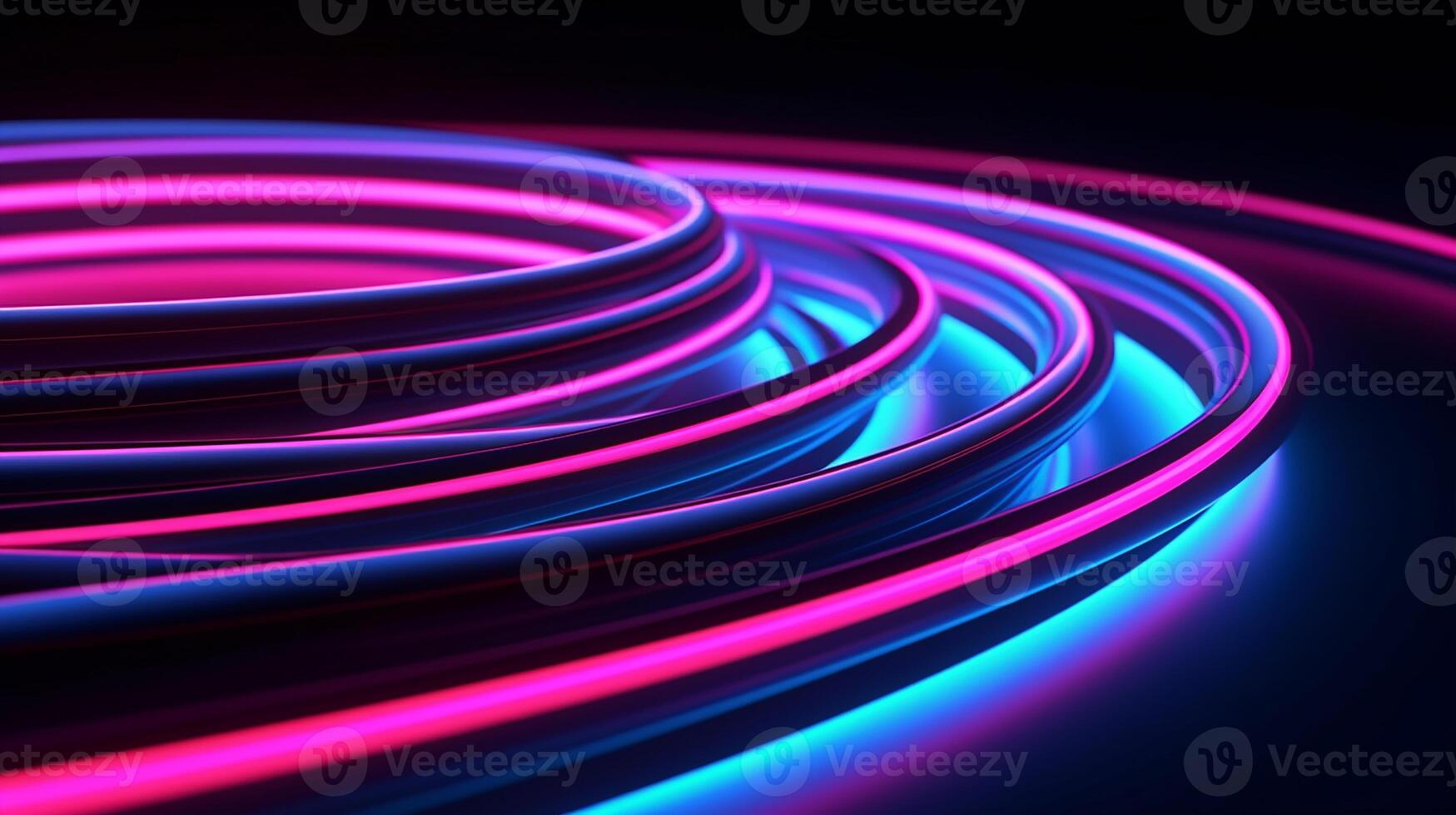 abstract simple background illuminated with pink blue neon neon light photo