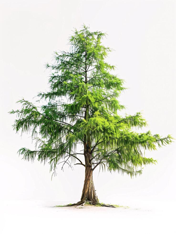 different types of tree isolated on a solid white background photo