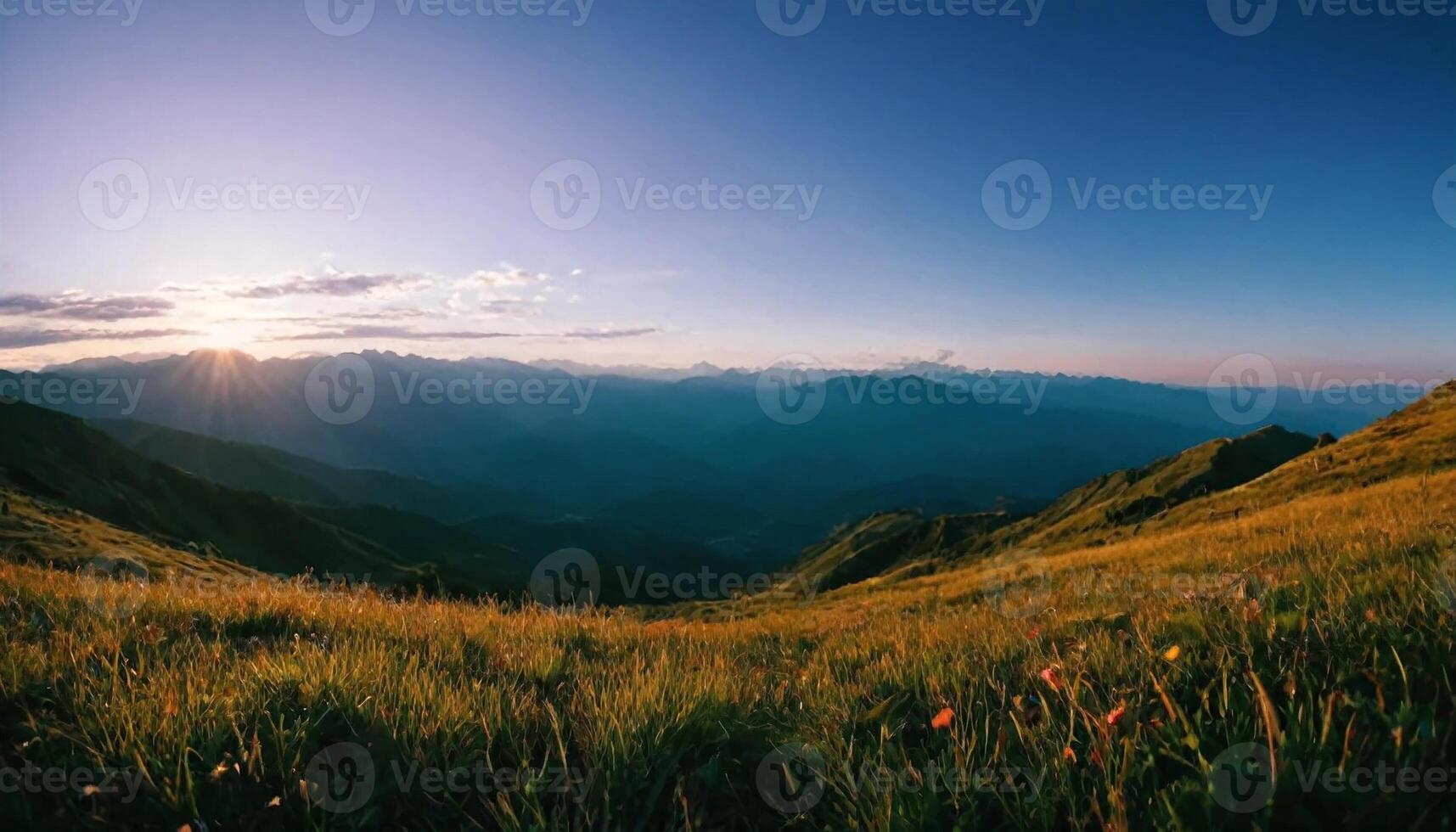 Stunning Mountain Views with gentle sunlight in the background. Vacation, travel concept. Beautiful nature with clear sky amazing beautiful view photo
