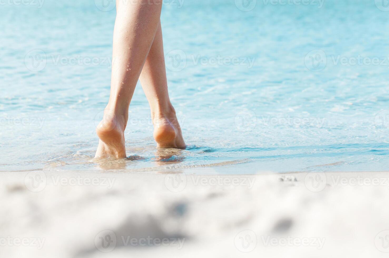 Walking on the beach photo