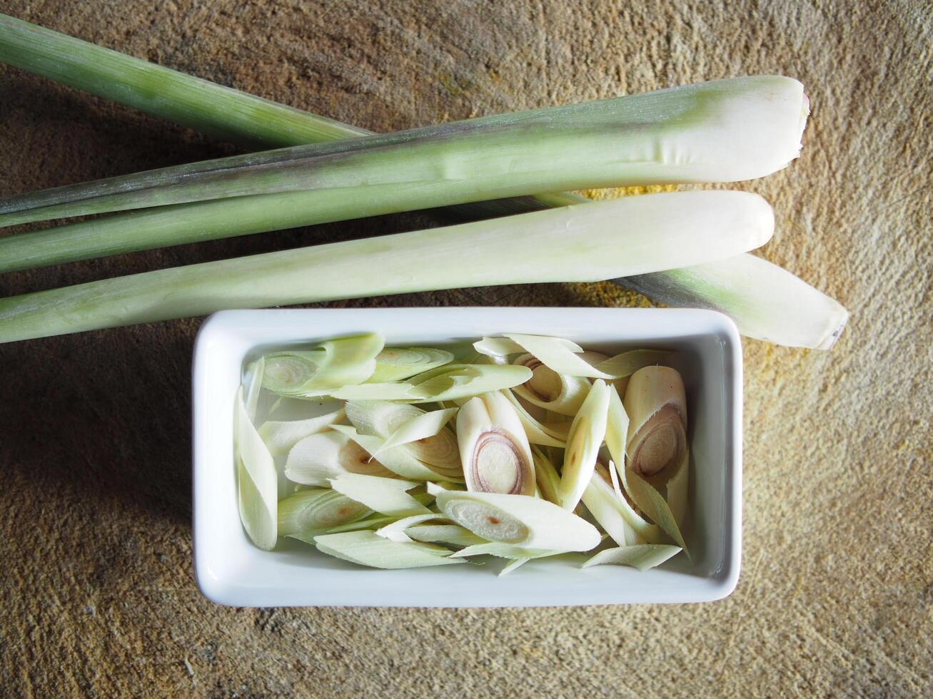 lemon grass and oil spa herb great healthy food and relax aroma photo