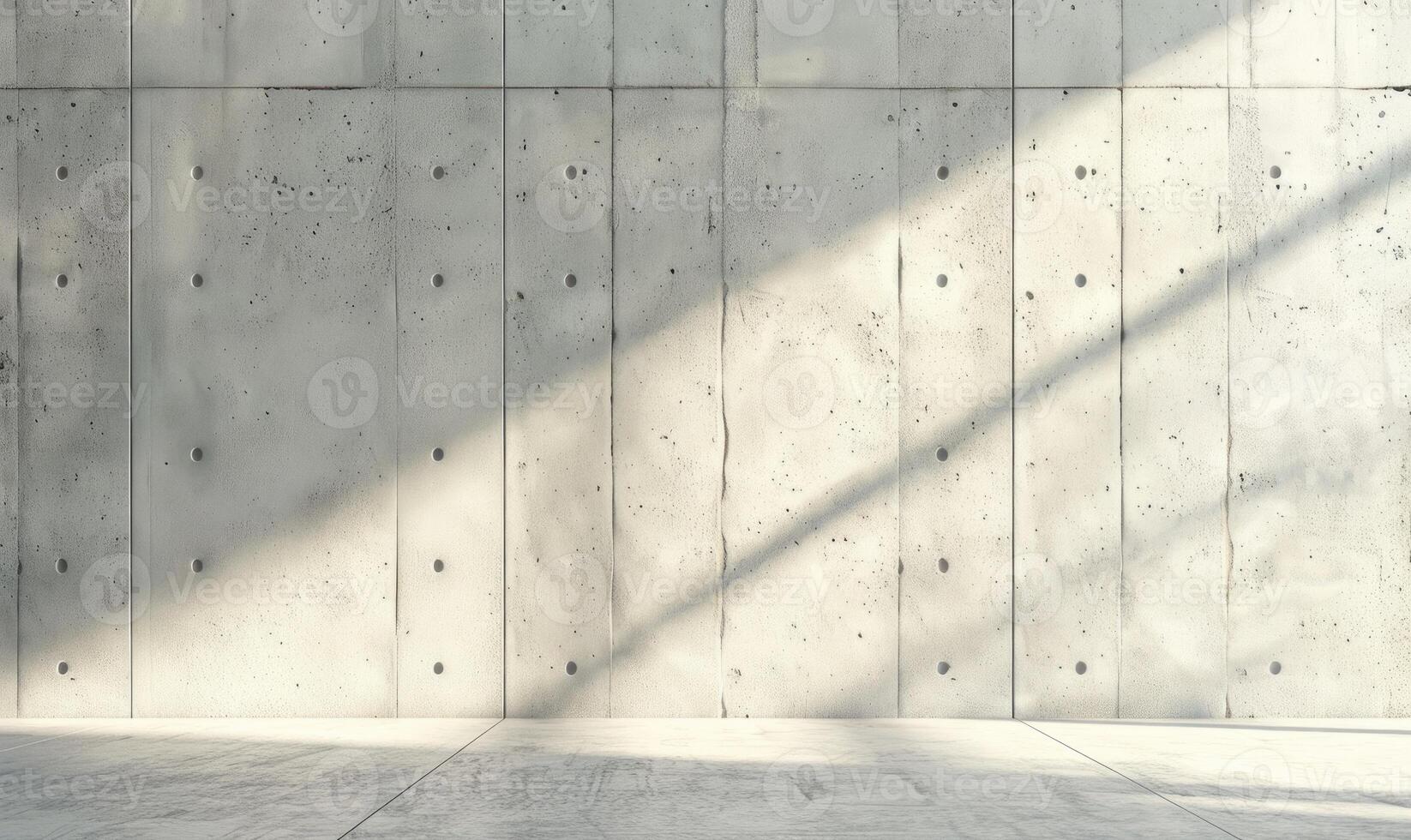 Poured concrete wall, light gray background photo