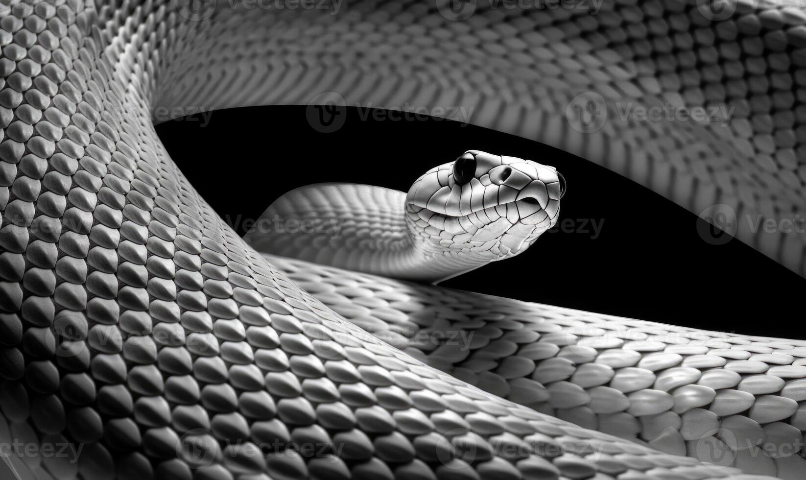 Snake and geometric lines photo