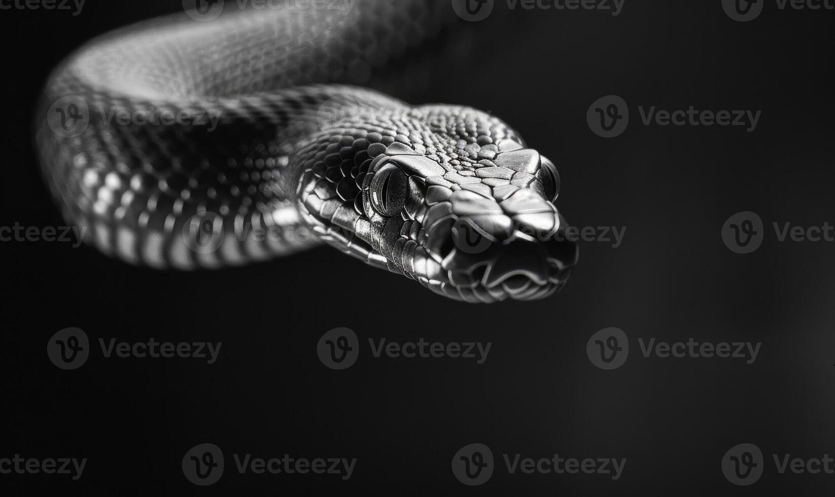 Snake and angular shapes monochrome background photo