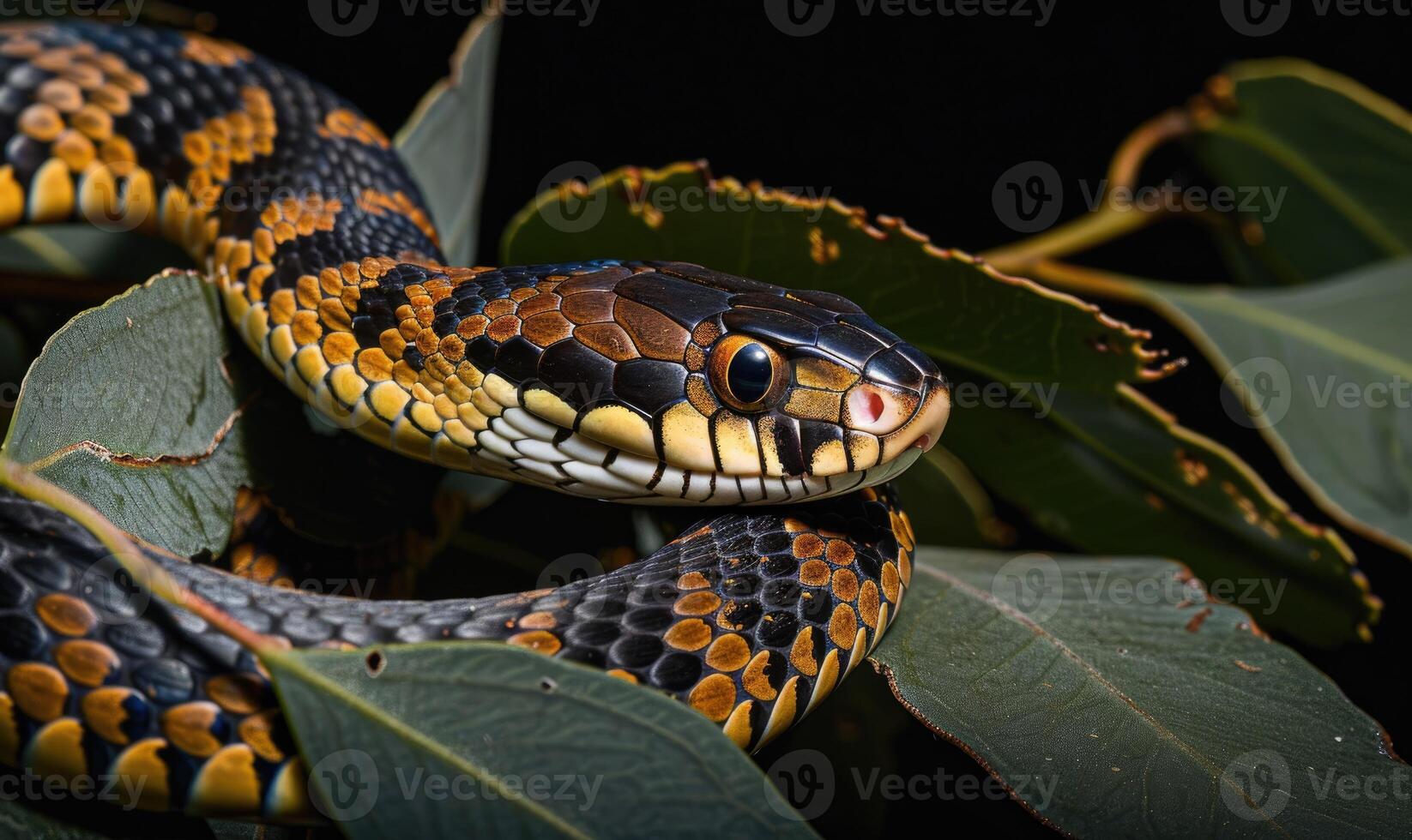 Closeup portrait of the snake photo
