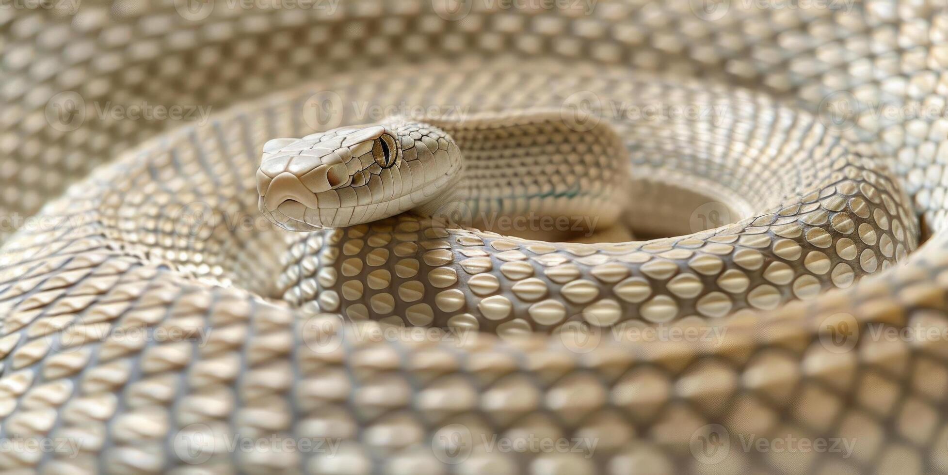 Snake in a geometric maze, monochrome portrait of the snake photo