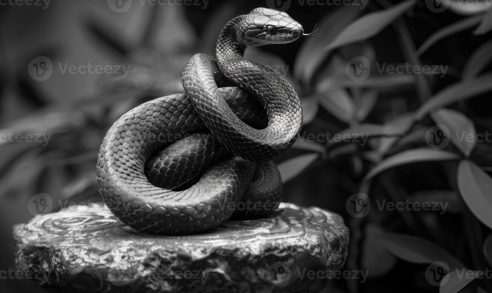 Snake in a yin-yang balance pose photo
