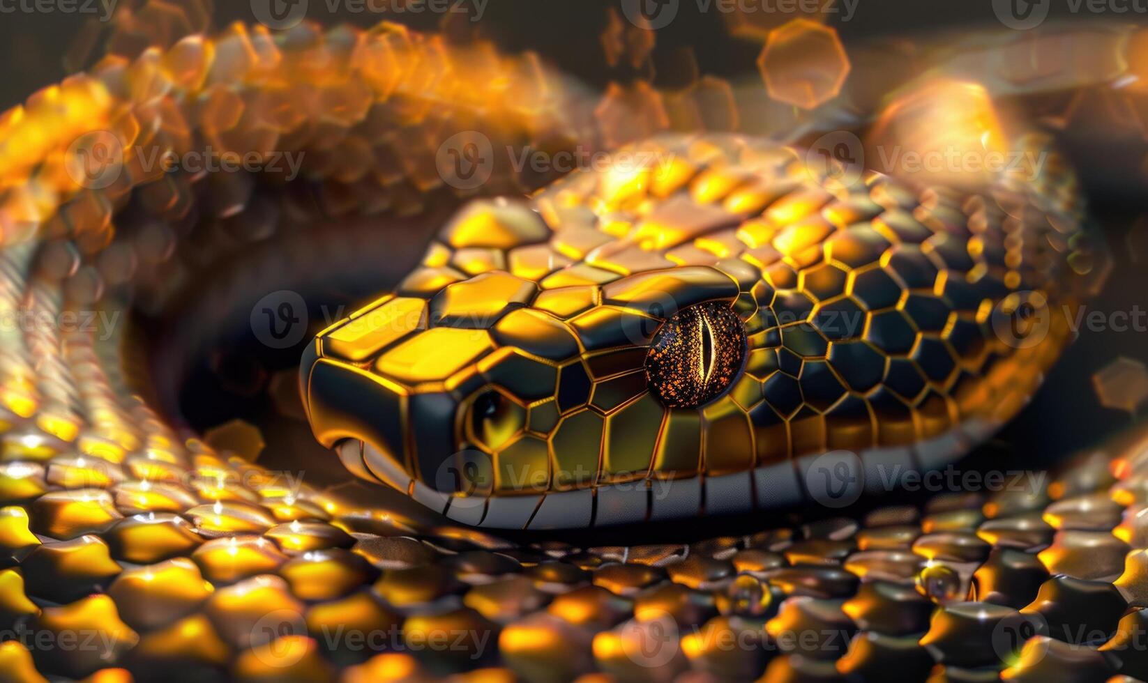 Abstract snake figure closeup photo