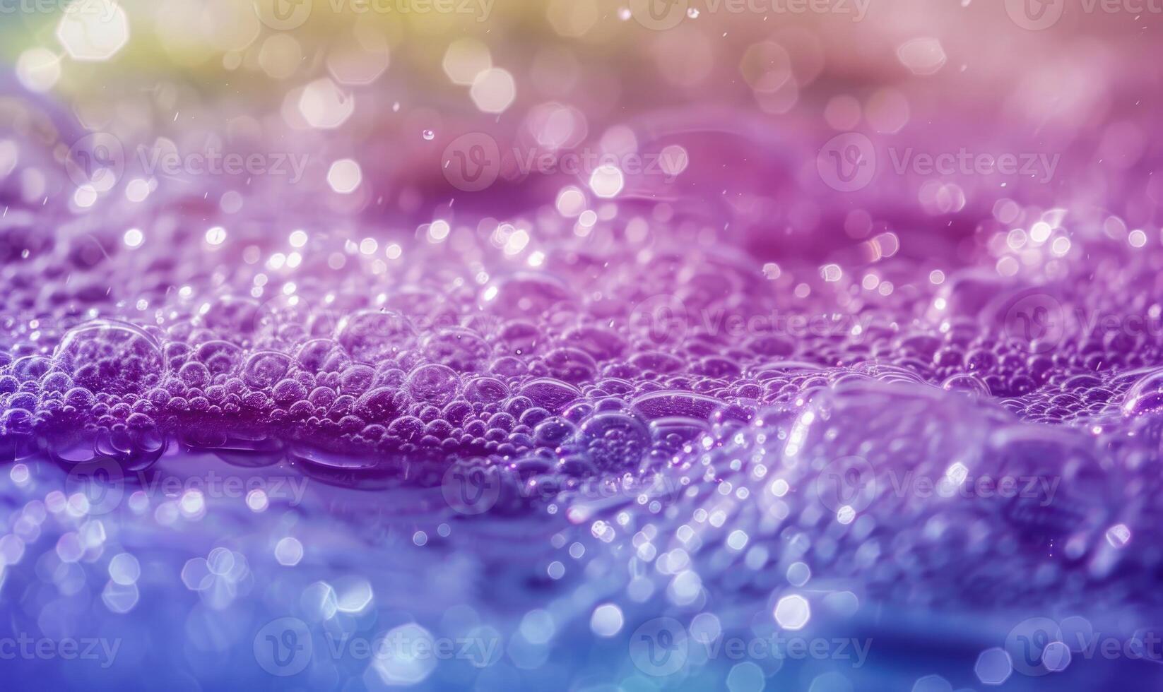 Multicolored water and foam bubbles, abstract background photo