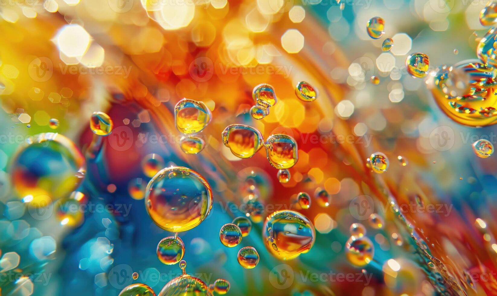 Water splashes and bubbles abstract background photo