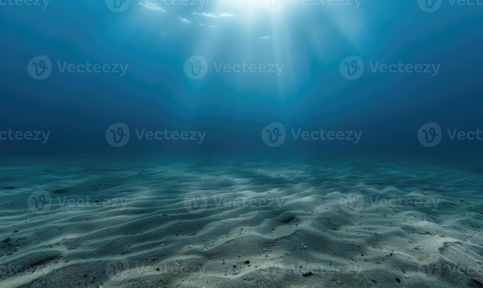 Caustic effects on the sandy seabed surface photo