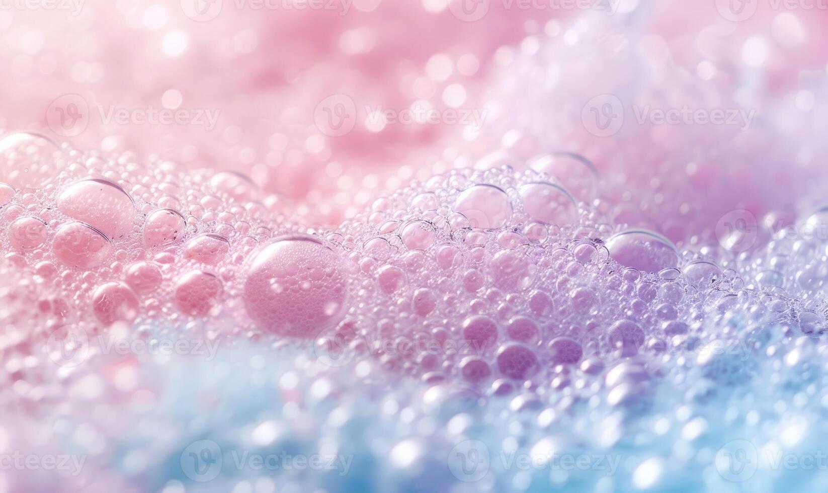 pink and blue colored water and foam bubbles, abstract background photo