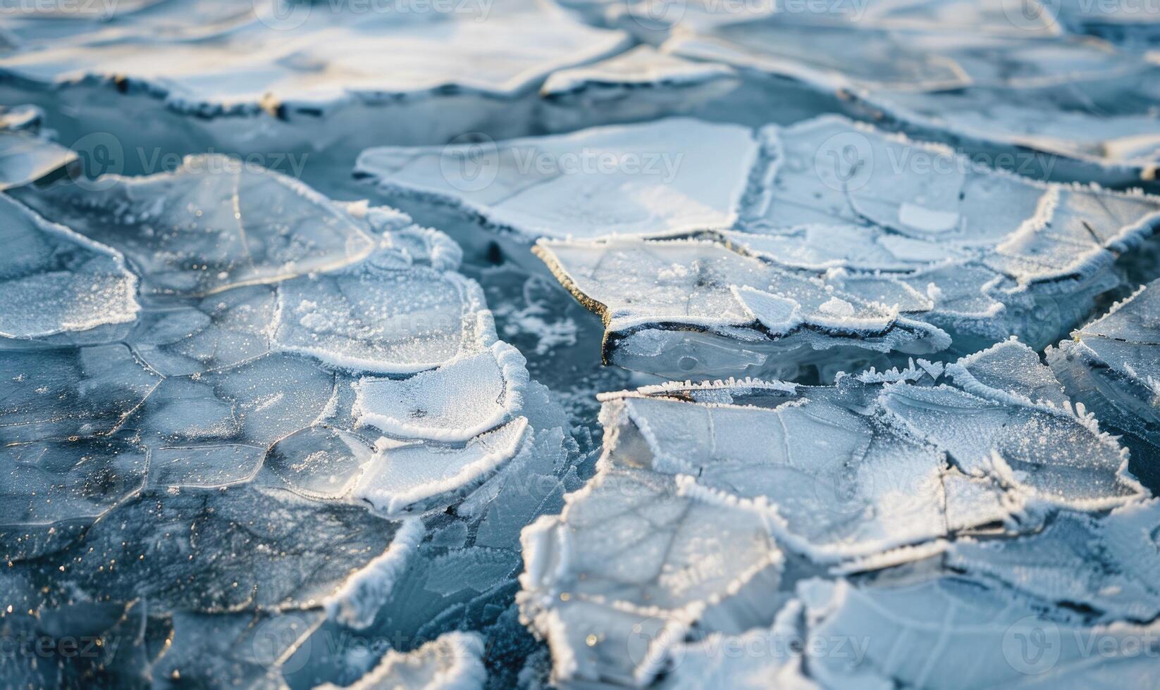 Fractured ice sheet background, ice texture photo