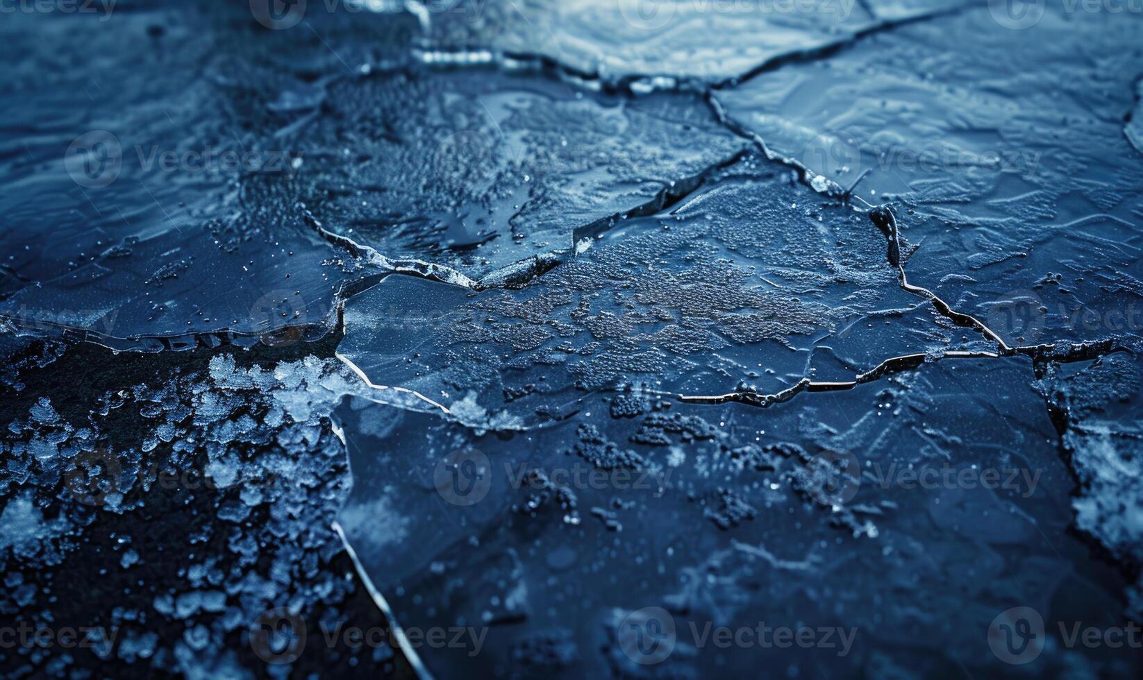 Cracked ice surface background photo