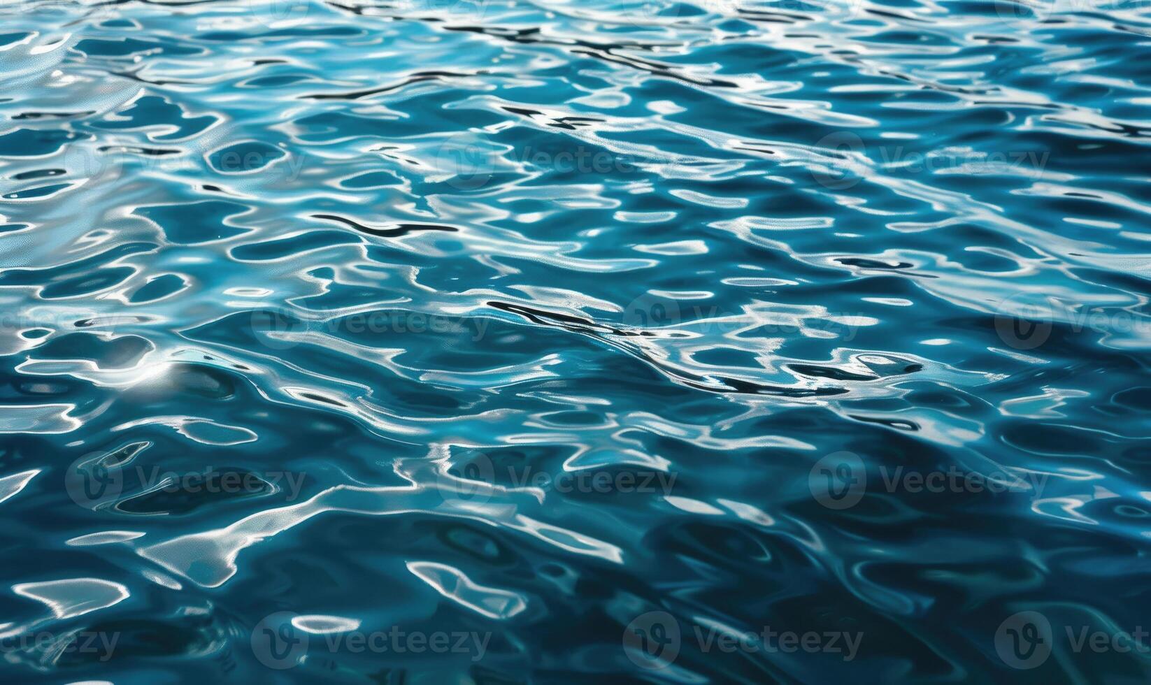 Pond water surface with small waves and ripples closeup photo