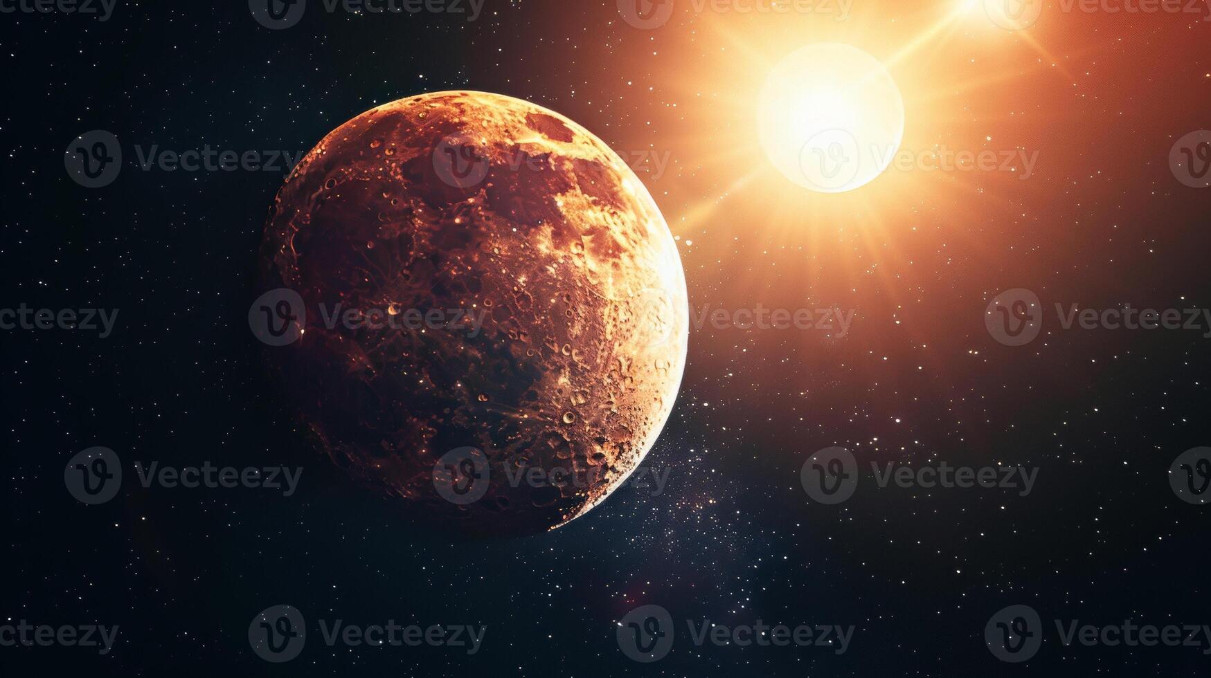 View of the planet Earth during a sunrise photo