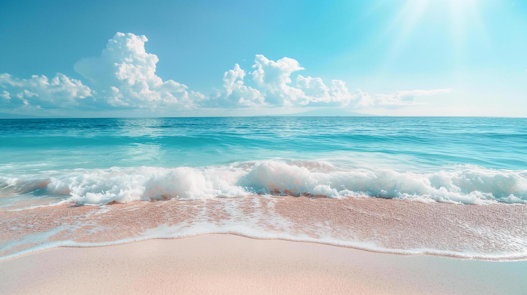 Seashore with Beach and Waves photo