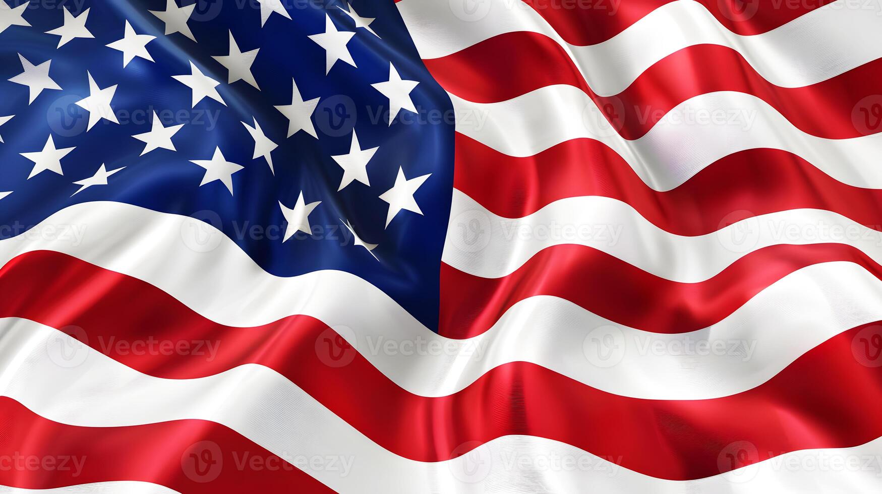 American flag waving, Patriotic holiday. The USA are celebrating 4th of July photo