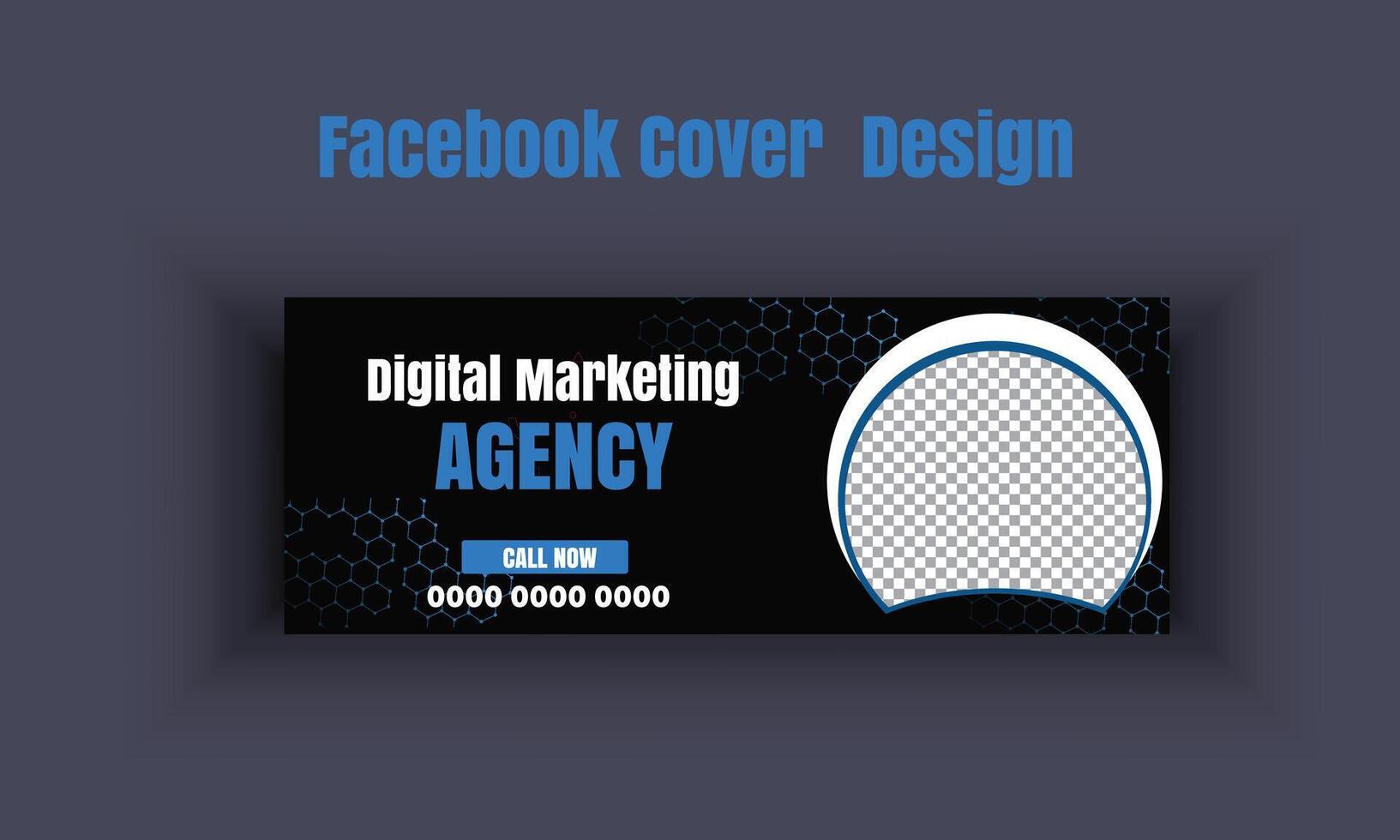 Digital marketing Facebook cover template design vector