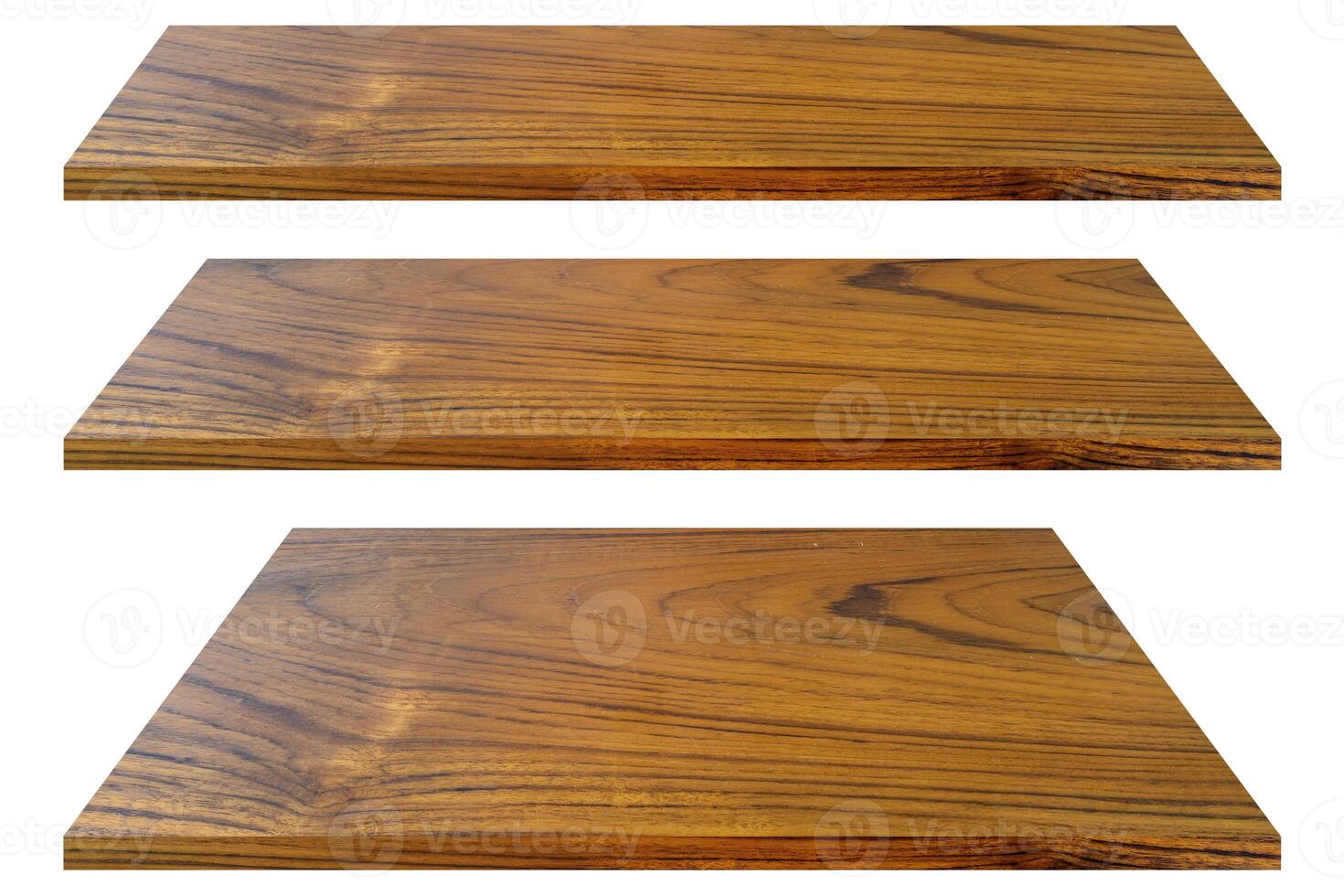 3 tiered teak shelves photo