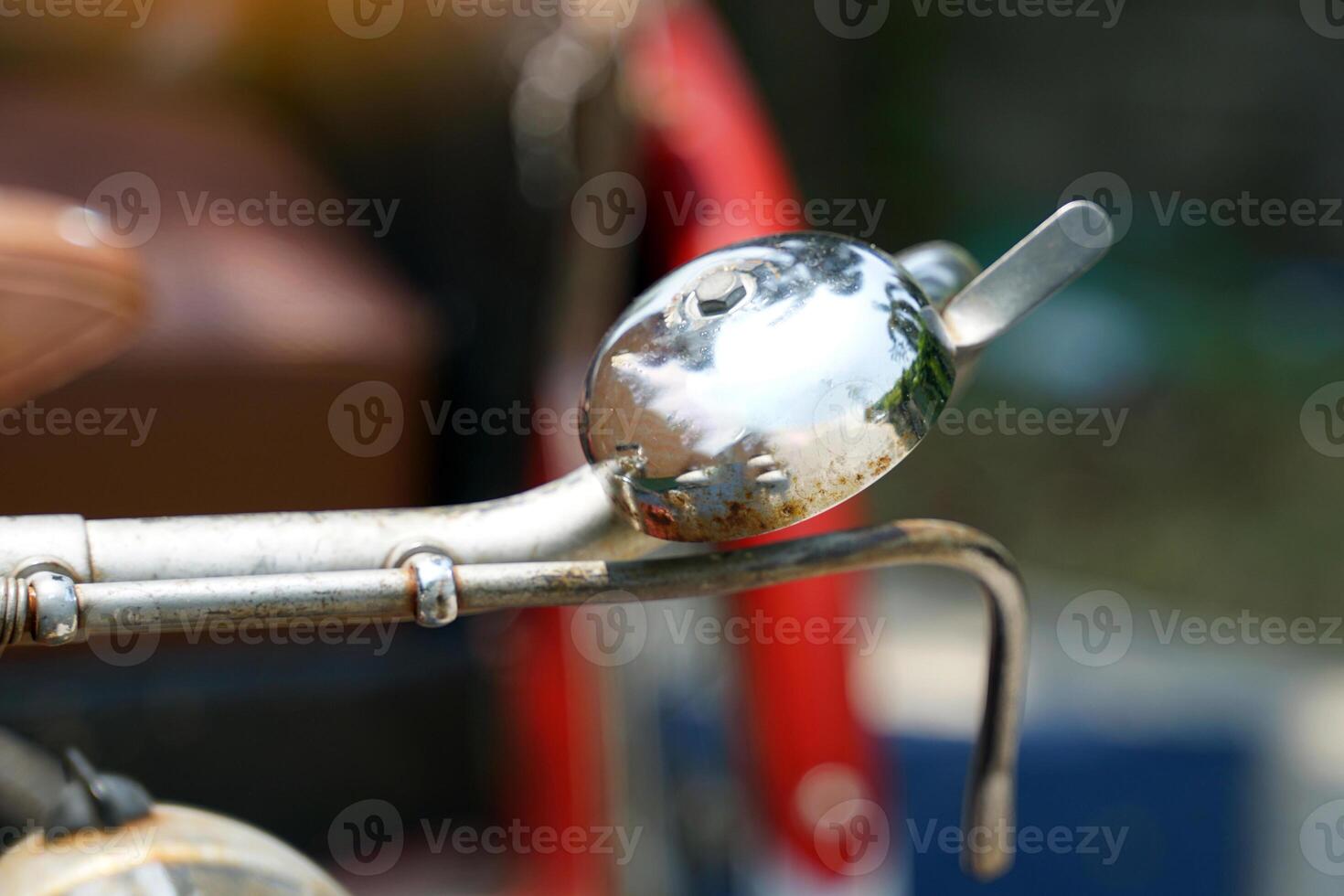 Old Antique tricycle Bell Made of Metal, Safety Alarm for Bicycle Handlebars Equipment for antique bicycles or vintage bicycles. photo