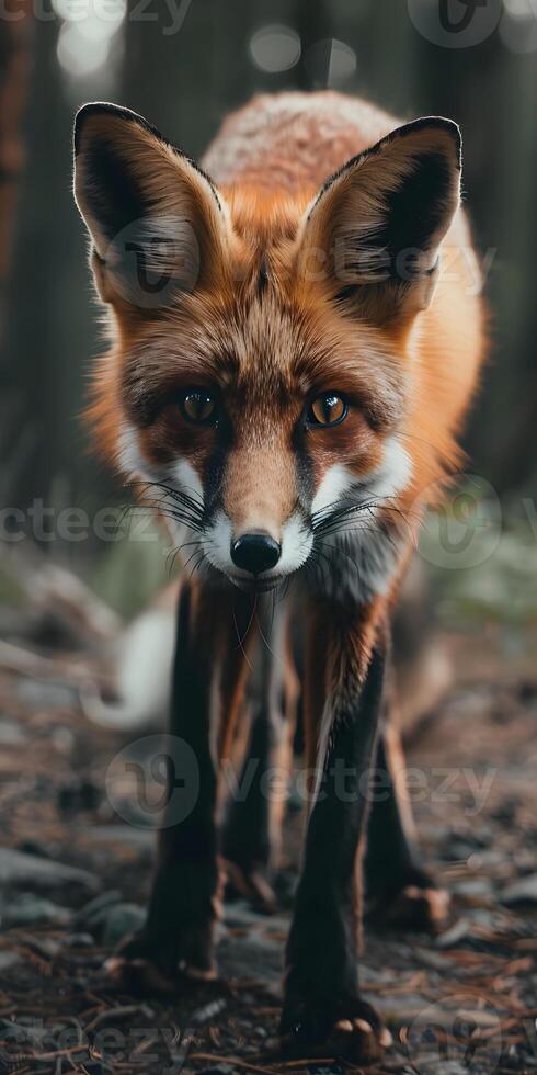 Curious Fox in Forest photo