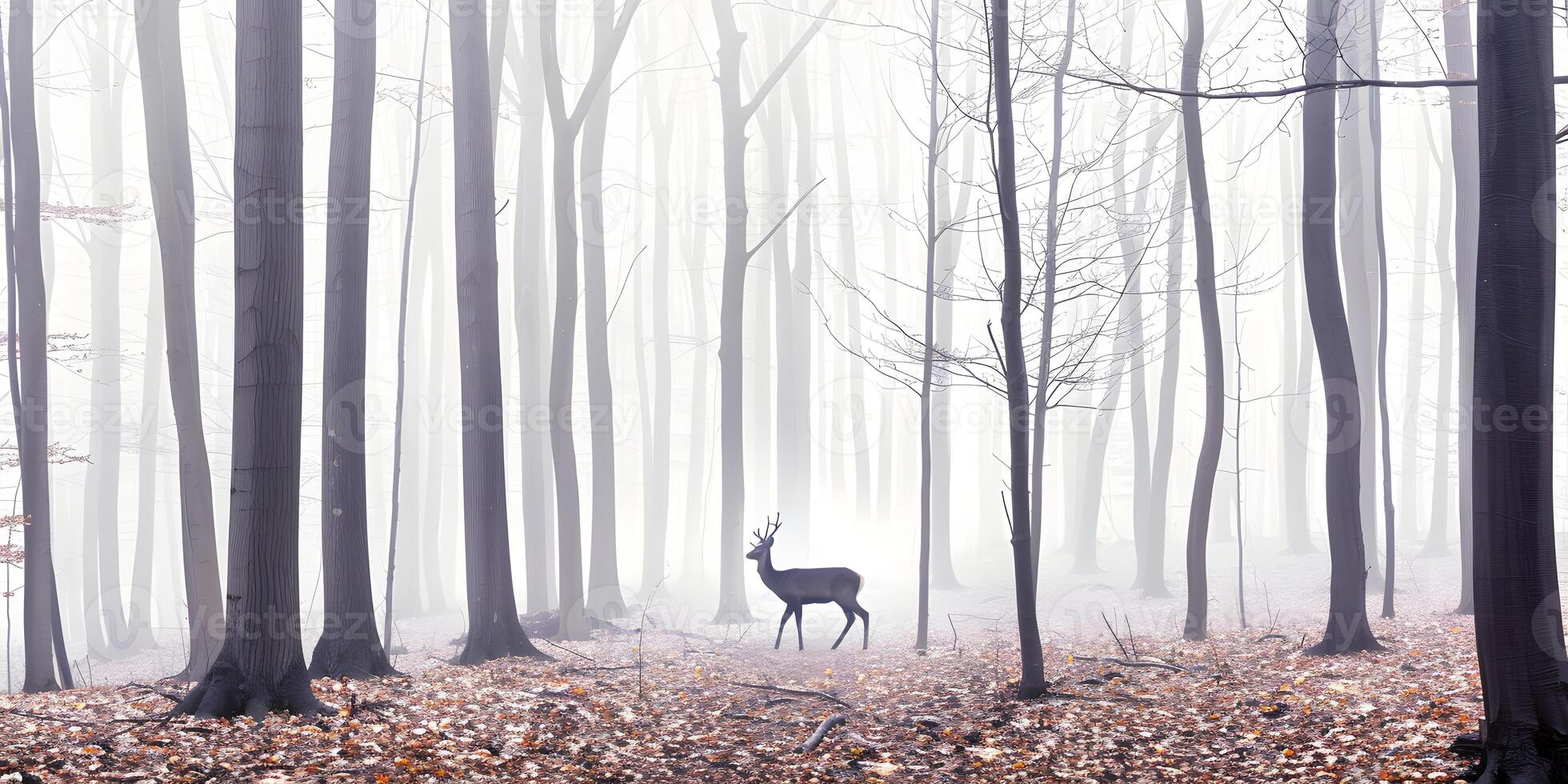 Majestic Deer in Fog photo