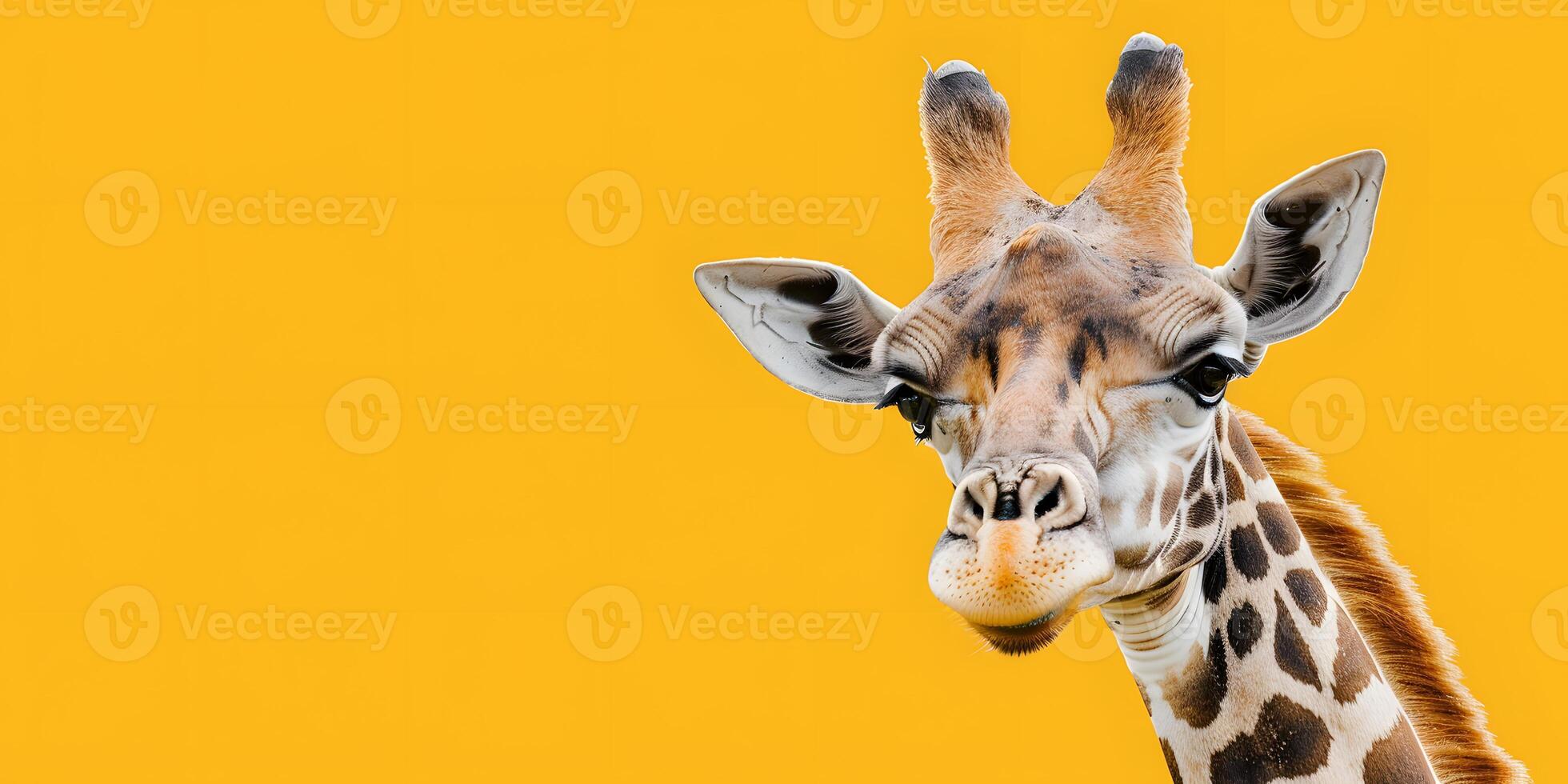 Playful Smiling Giraffe photo