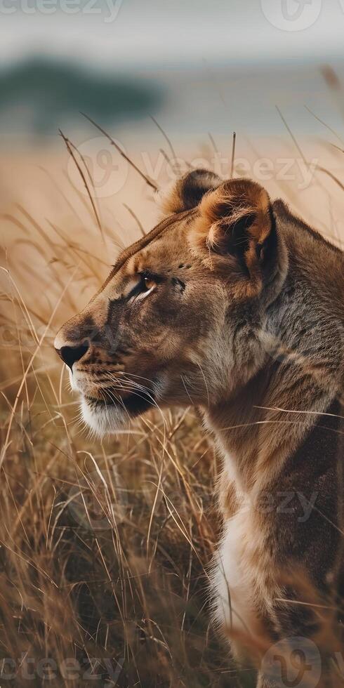 African Savannah Lioness photo