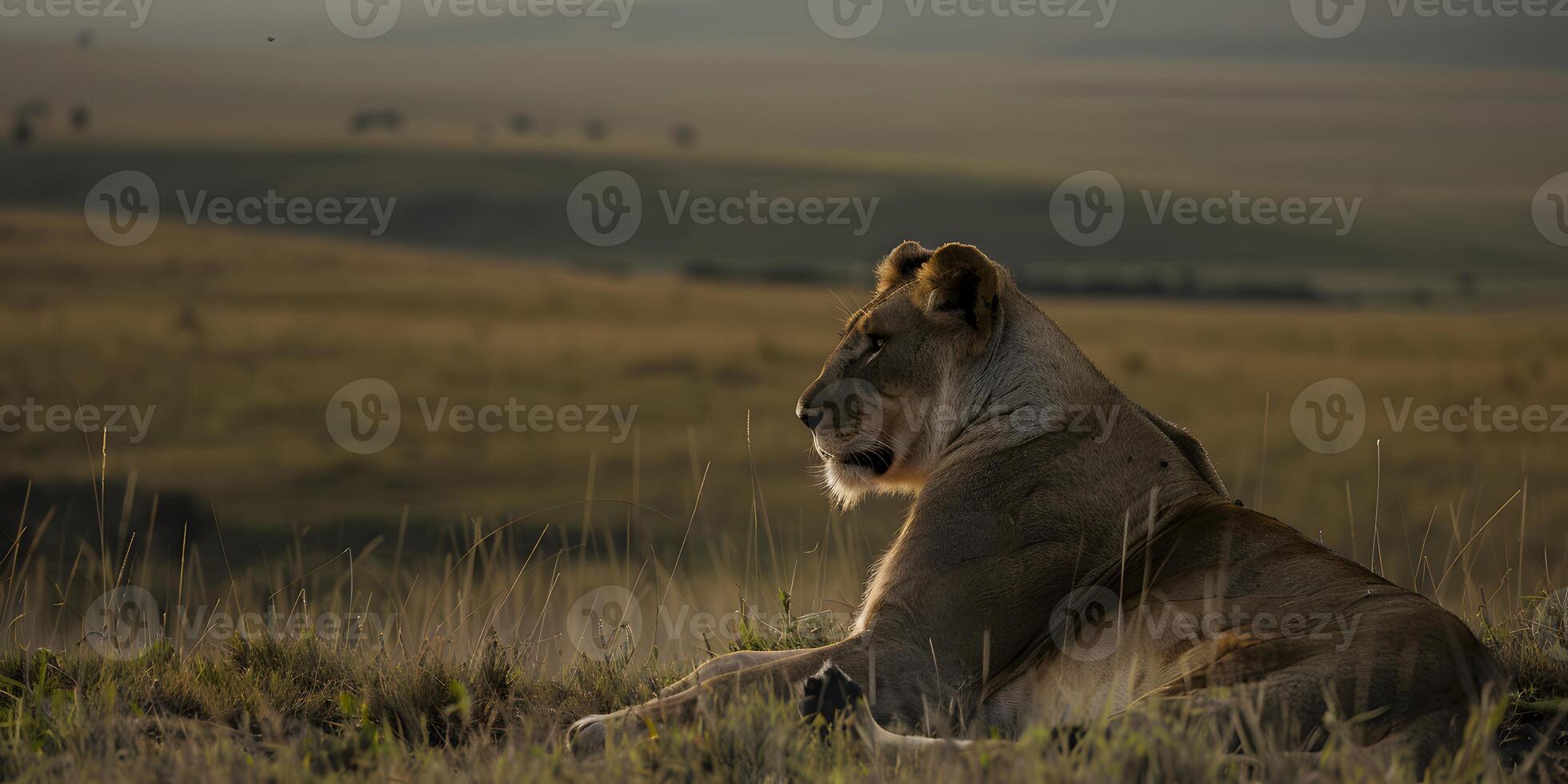 Wild Lioness Hunting photo