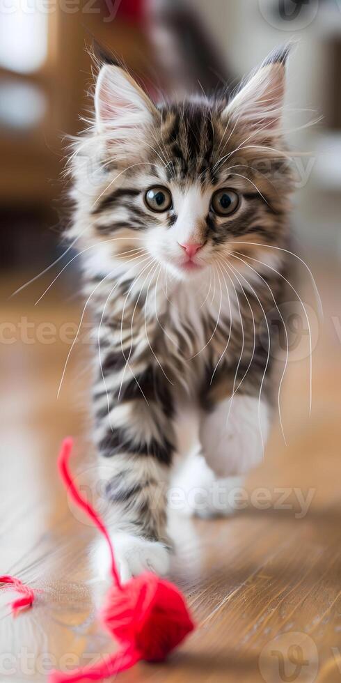 Playful Kitten Chasing photo