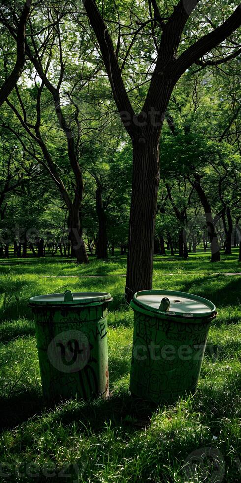 Park Recycling Bins photo