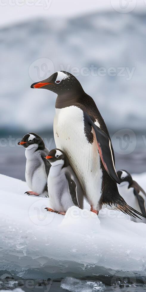 Penguin Family on Ice photo
