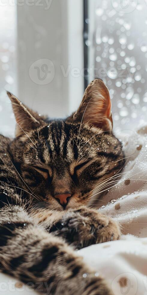 Sleepy Feline Perch photo