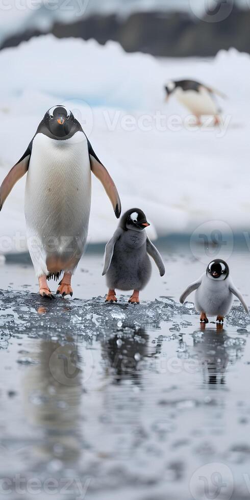 Penguin Family on Ice photo