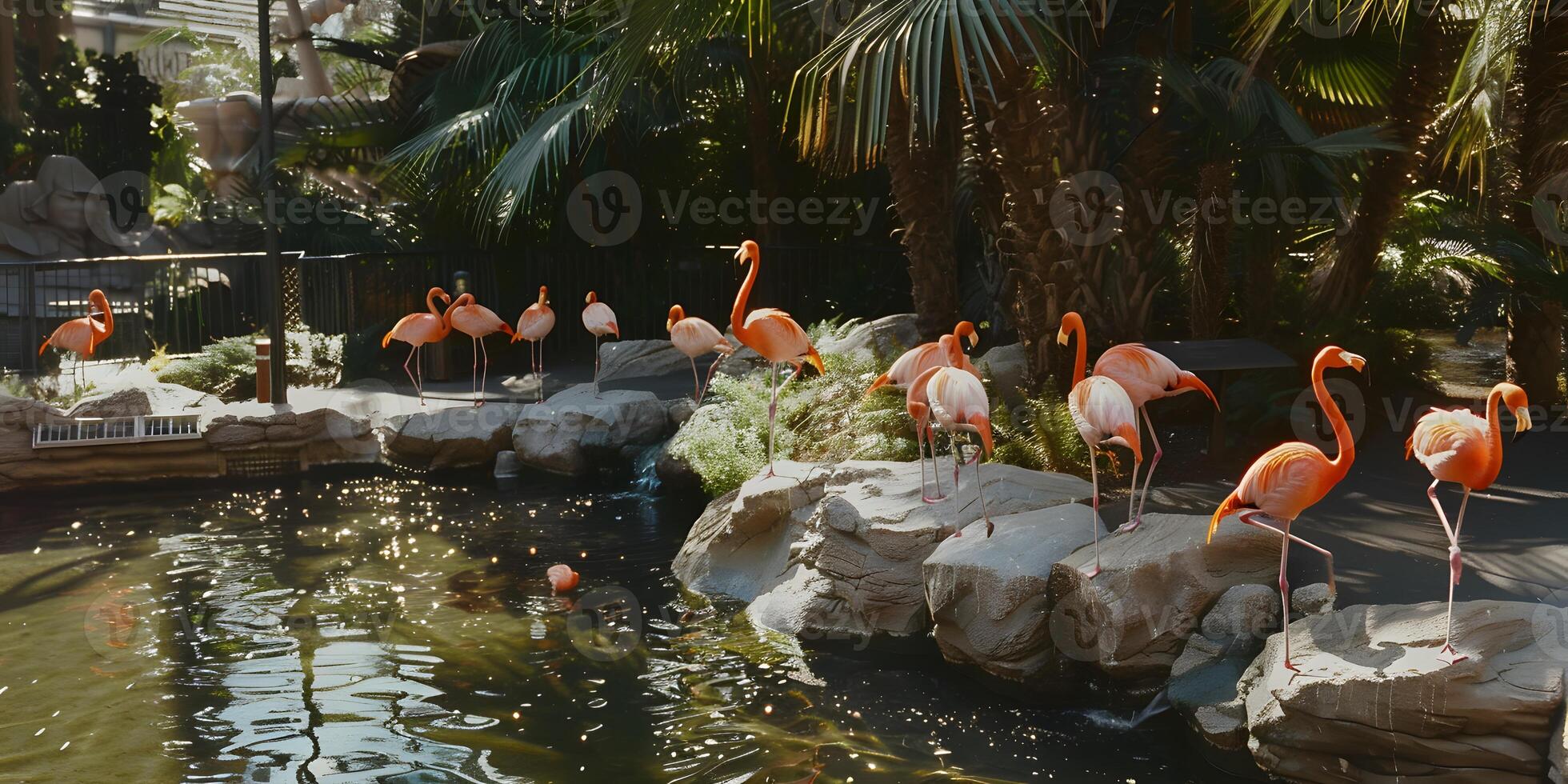 Vibrant Flamingos in Paradise photo