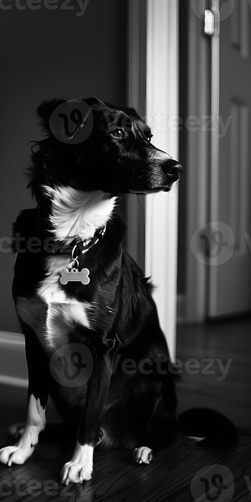 Faithful Dog Waiting photo