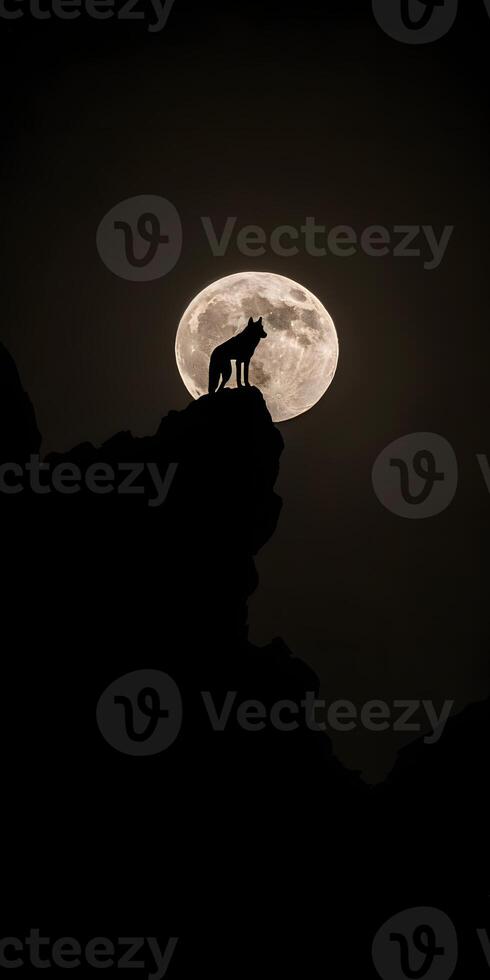 Full Moon Lone Wolf photo