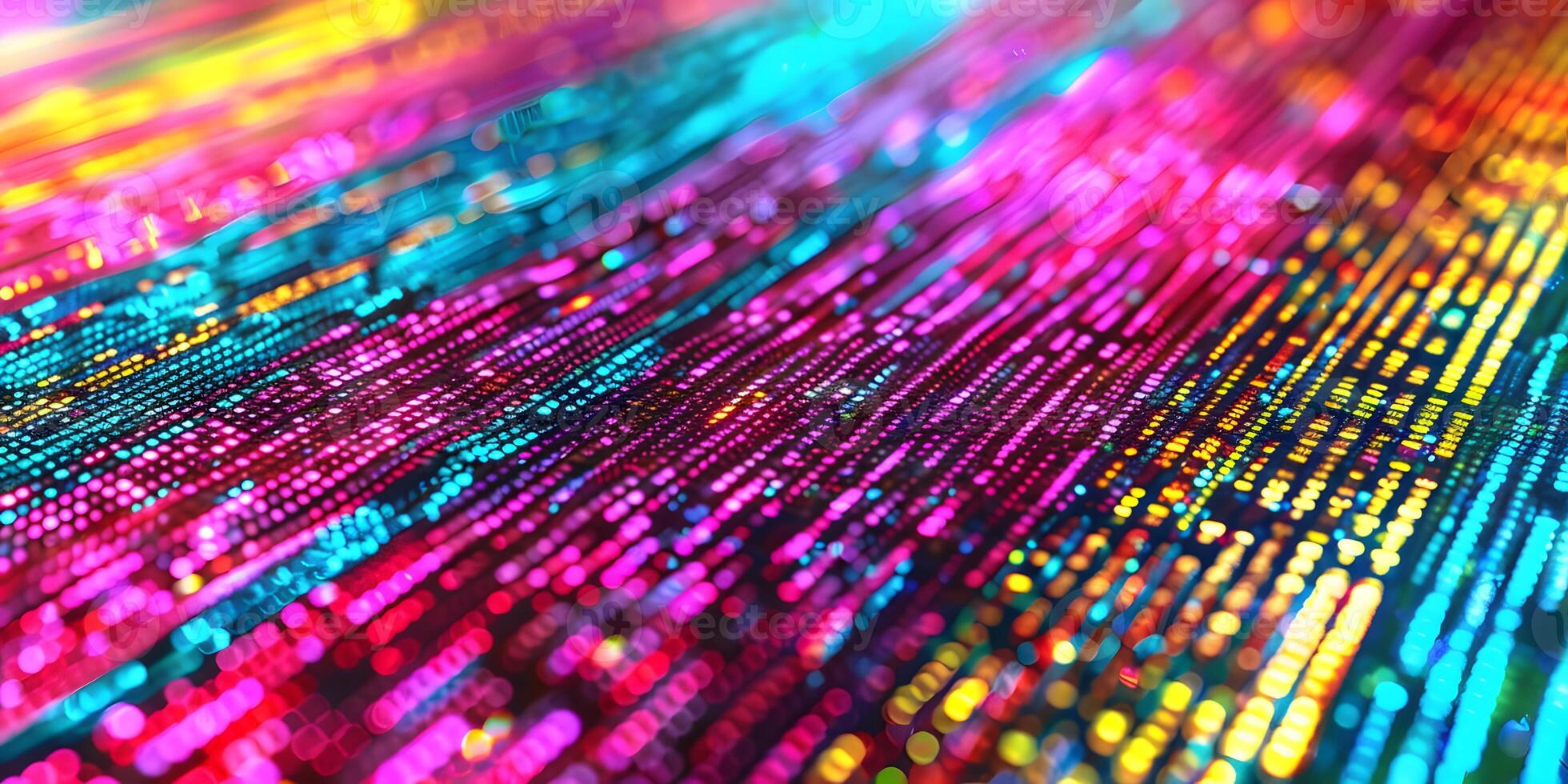 Neon Binary Code Glow photo