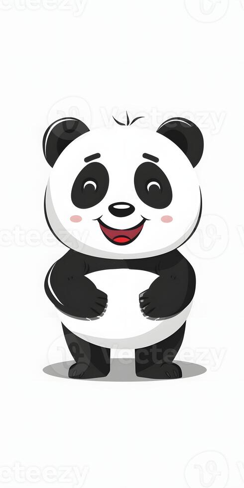Cheerful Panda Drawing photo
