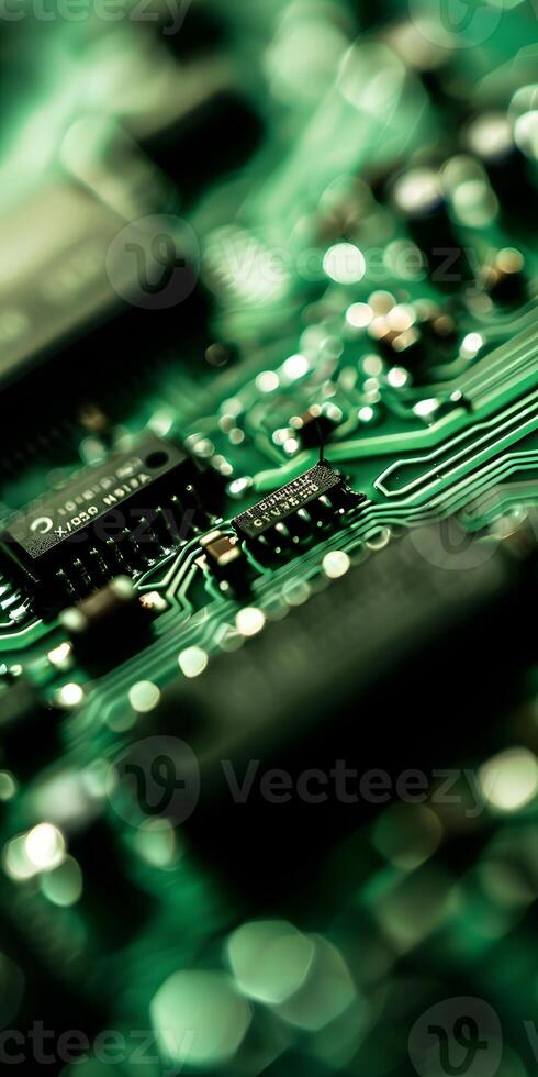 Glowing Circuit Board photo