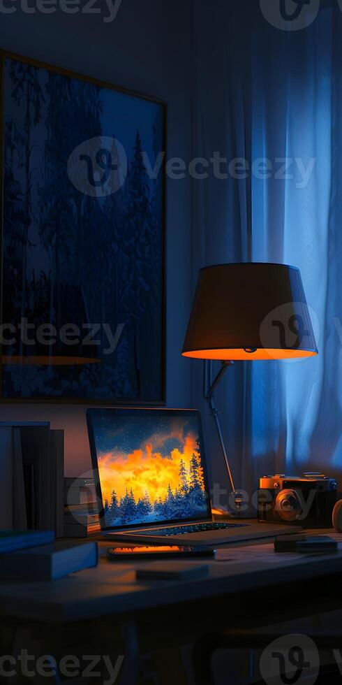 Illuminated Digital Workspace photo